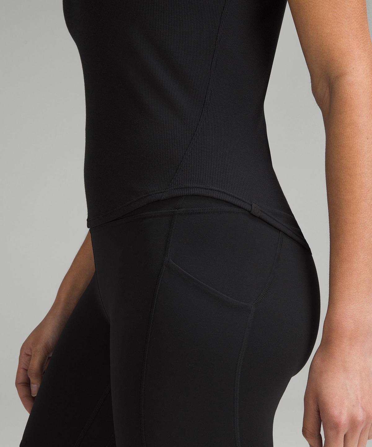 Debardeur Lululemon Modal Silk Twist-Back Yoga Femme Noir | FR_LuLu39097