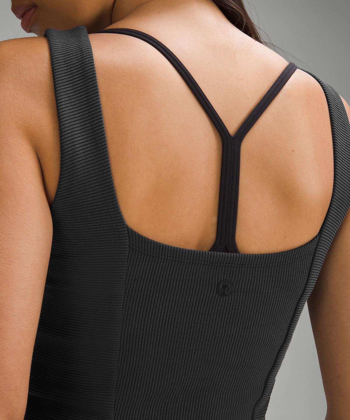 Debardeur Lululemon Ribbed Softstreme Sweetheart Femme Noir | FR_LuLu71780