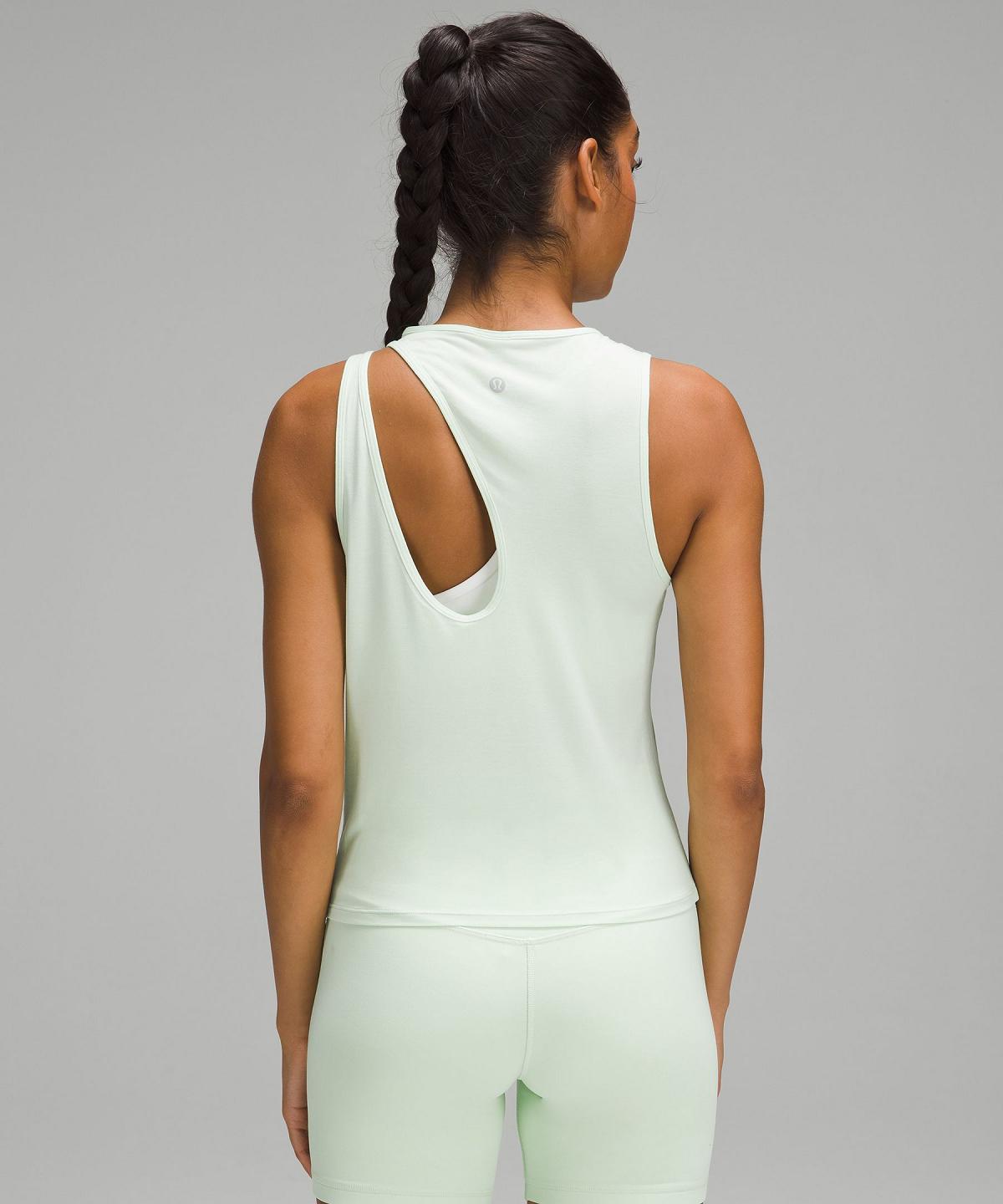 Debardeur Lululemon Shoulder Cut-Out Yoga Femme Vert | FR_LuLu91682