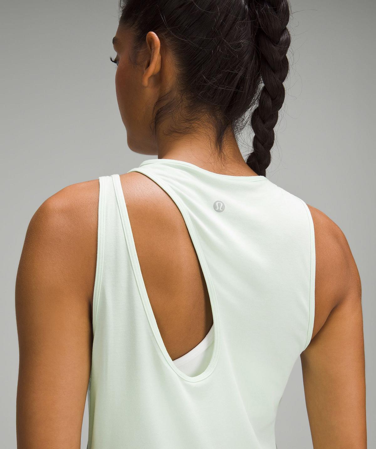 Debardeur Lululemon Shoulder Cut-Out Yoga Femme Vert | FR_LuLu91682