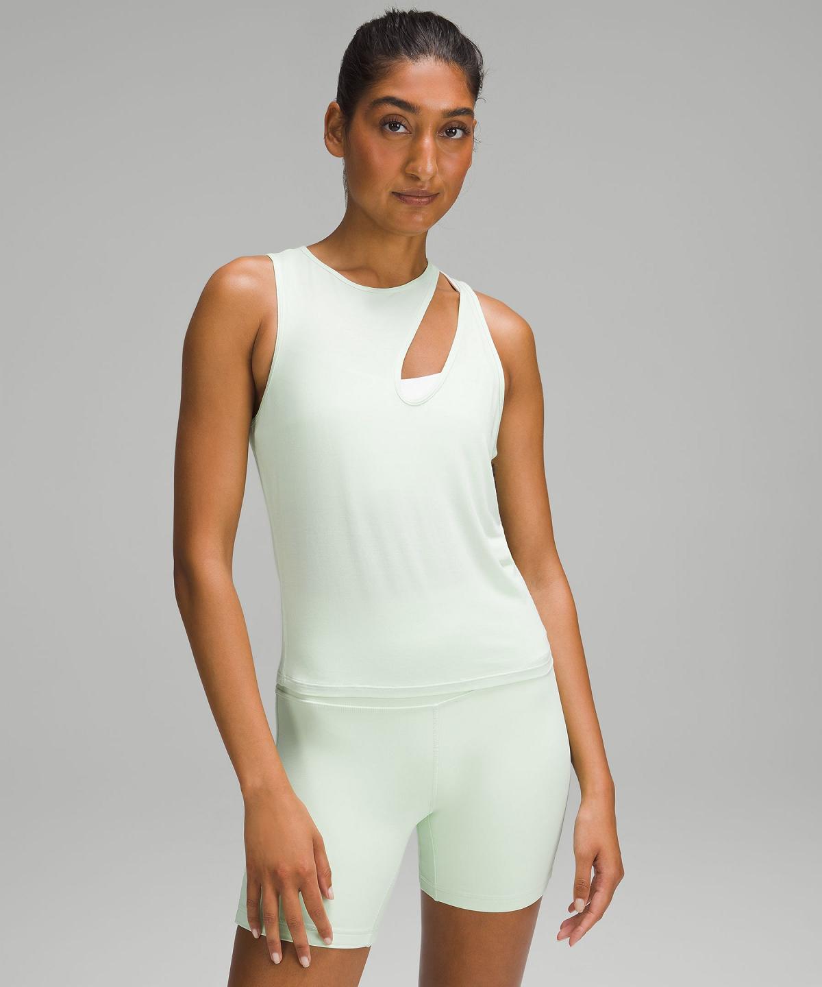 Debardeur Lululemon Shoulder Cut-Out Yoga Femme Vert | FR_LuLu91682