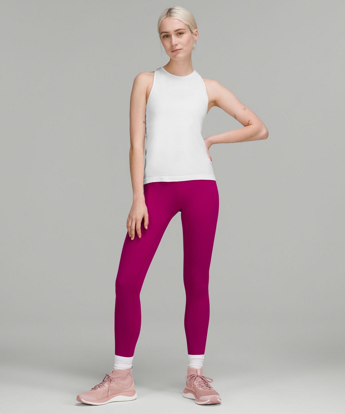 Debardeur Lululemon Swiftly Tech High-Neck 2.0 Femme Blanche | FR_LuLu66411