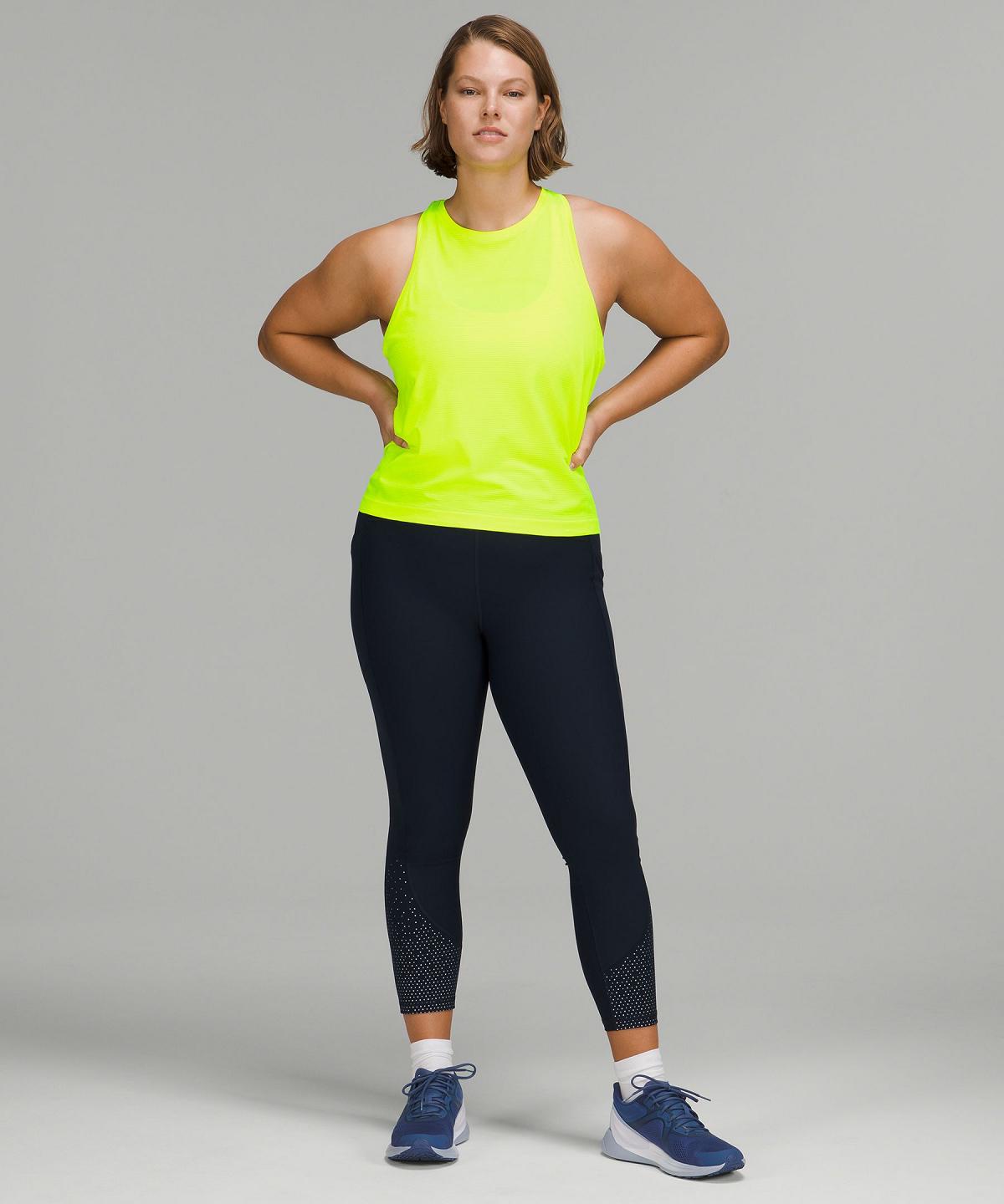 Debardeur Lululemon Swiftly Tech High-Neck 2.0 Femme Jaune | FR_LuLu25005