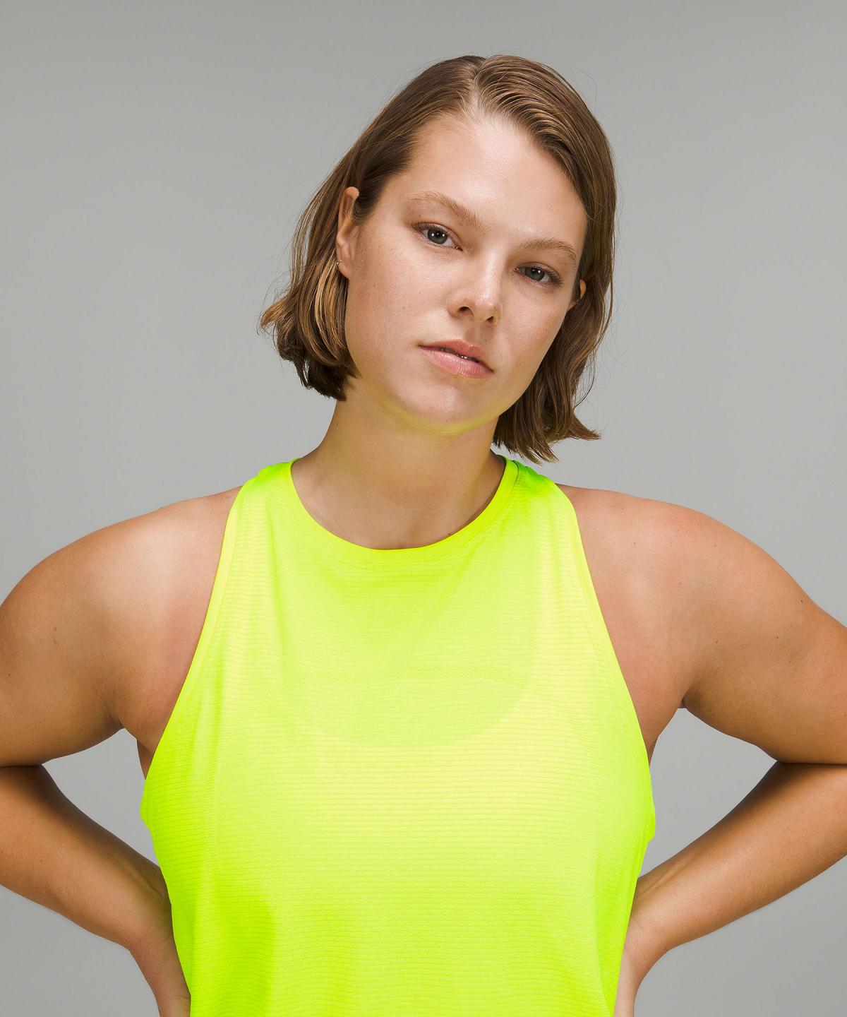 Debardeur Lululemon Swiftly Tech High-Neck 2.0 Femme Jaune | FR_LuLu25005