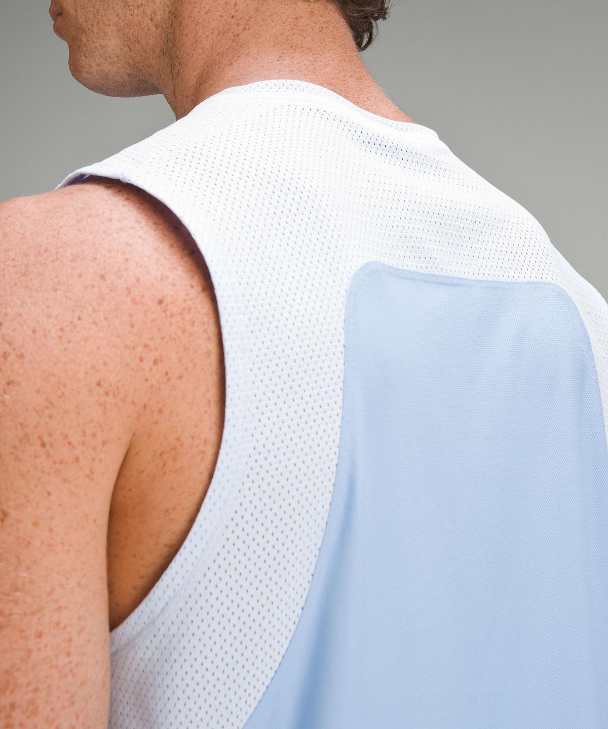 Debardeur Lululemon Tennis Sleeveless Shirt Homme Bleu | FR_LuLu10983