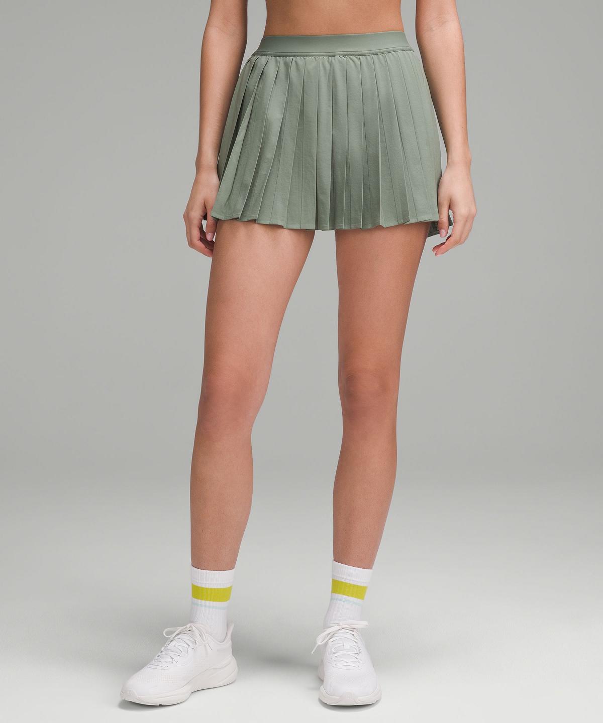 Jupes Lululemon High-Rise Pleated Tennis Femme Grise Vert | FR_LuLu65900