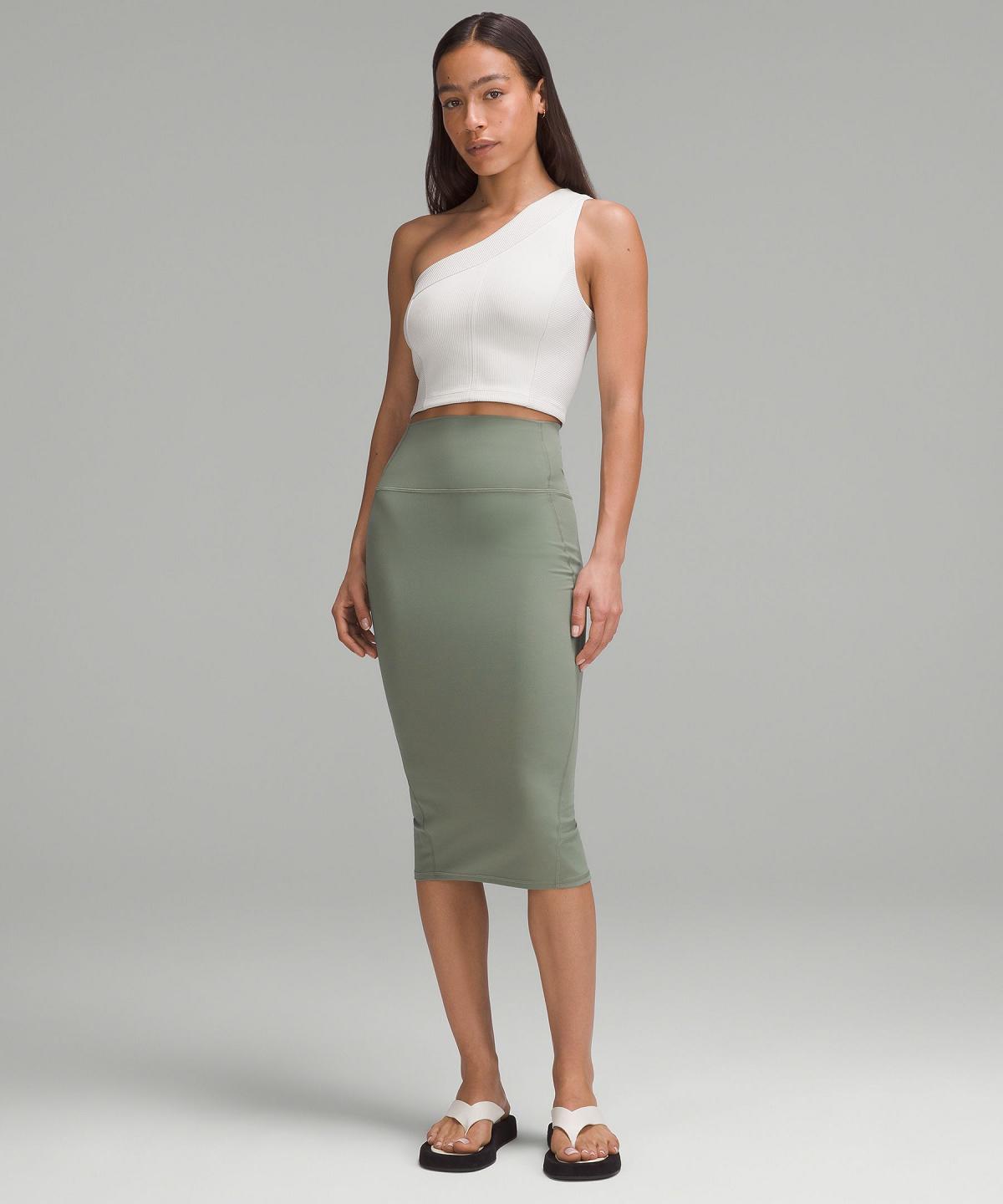 Jupes Lululemon Nulu Slim-Fit High-Rise Femme Grise Vert | FR_LuLu44398