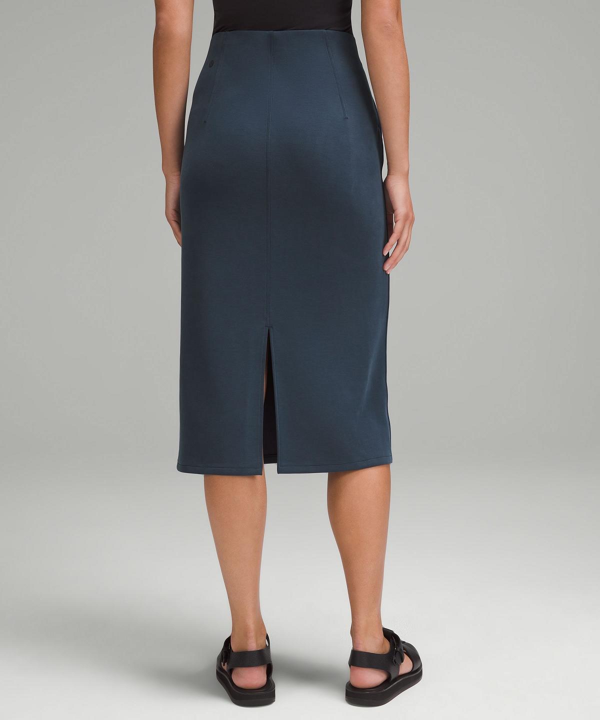 Jupes Lululemon Softstreme High-Rise Midi Femme Bleu Marine | FR_LuLu54003