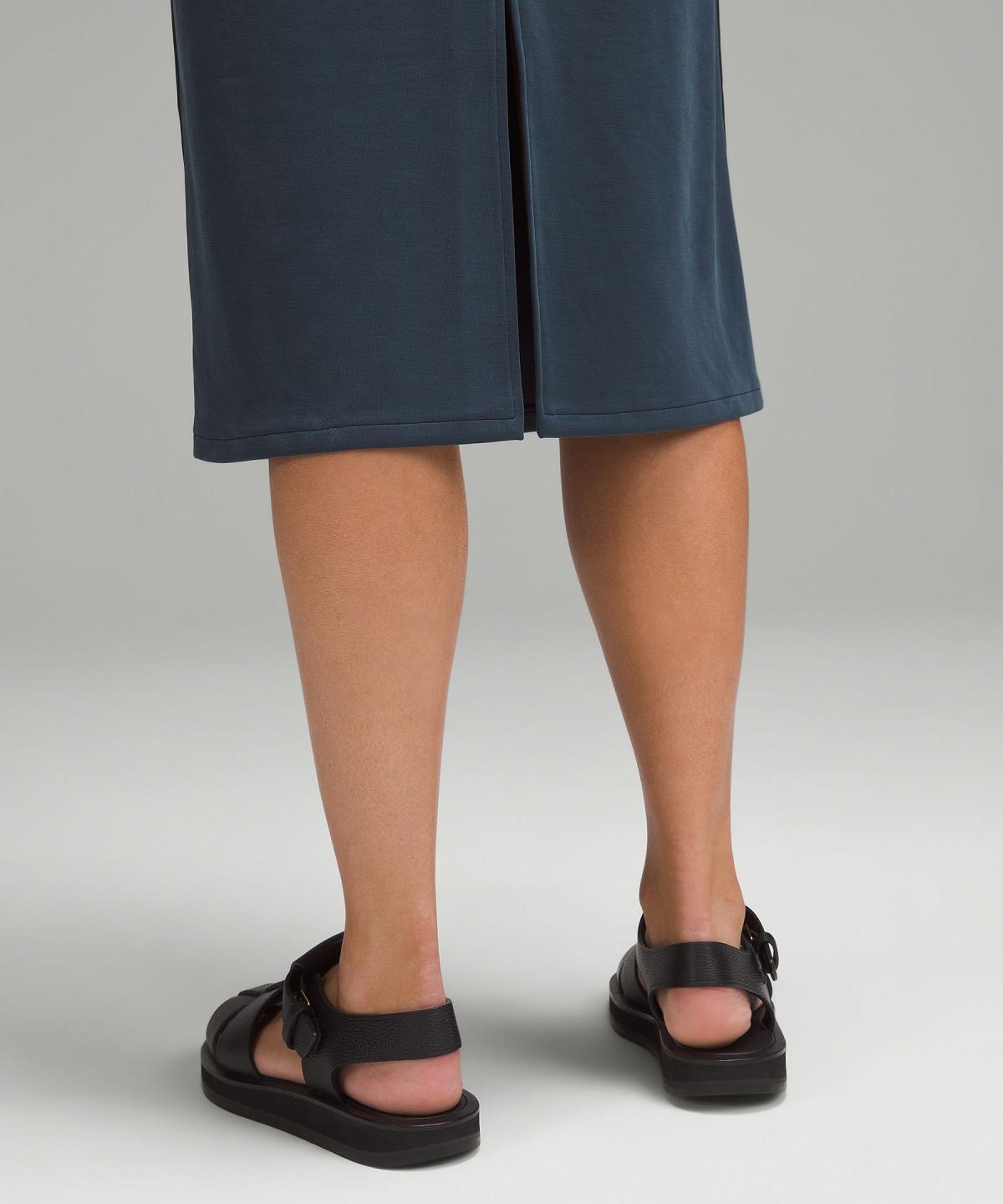 Jupes Lululemon Softstreme High-Rise Midi Femme Bleu Marine | FR_LuLu54003