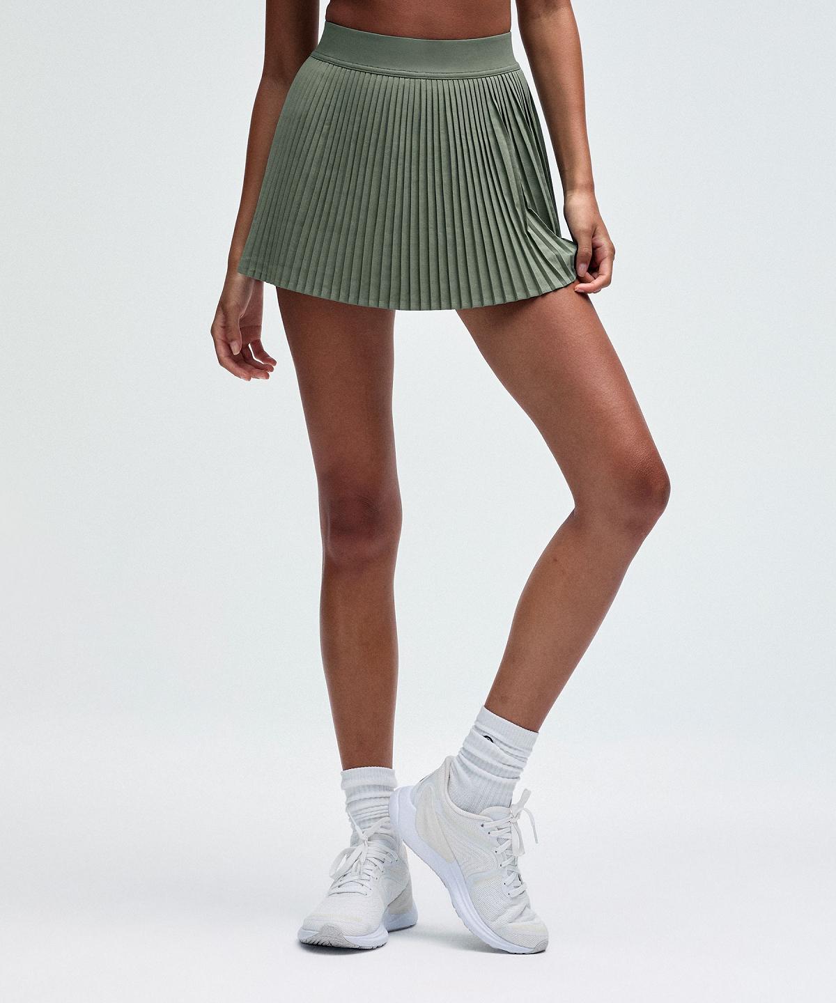 Jupes Lululemon Varsity High-Rise Pleated Tennis Femme Vert | FR_LuLu41082