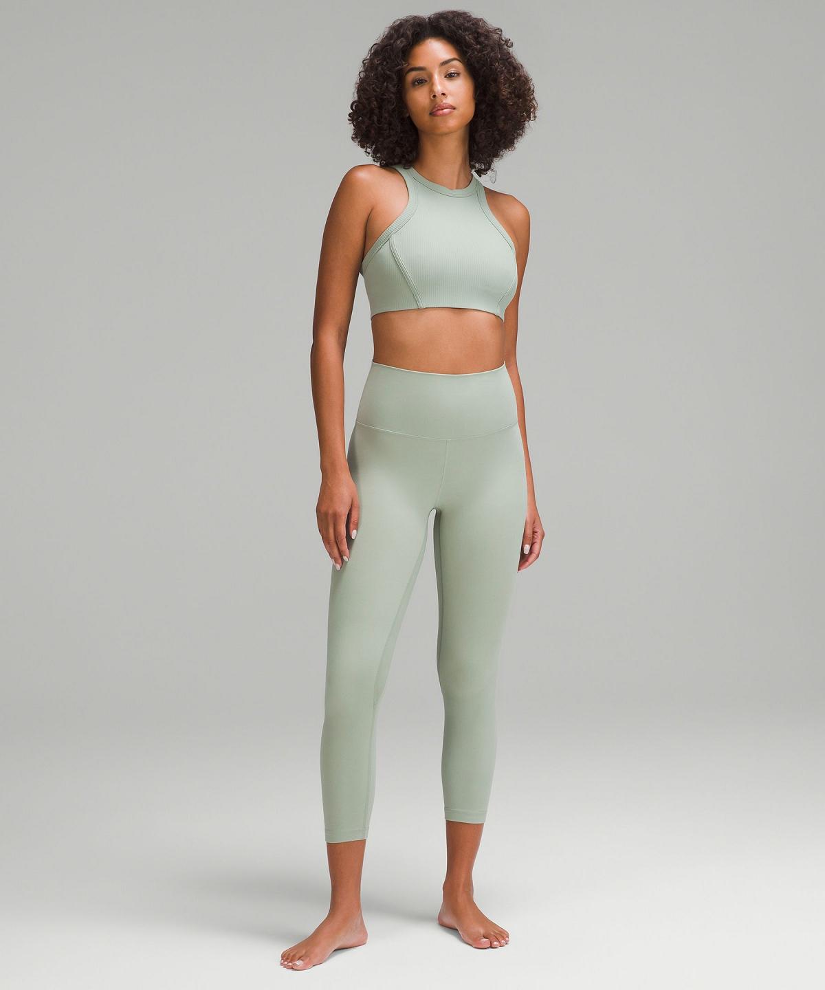 Leggings Lululemon Align™ High-Rise Crop 23" Femme Vert | FR_LuLu40973