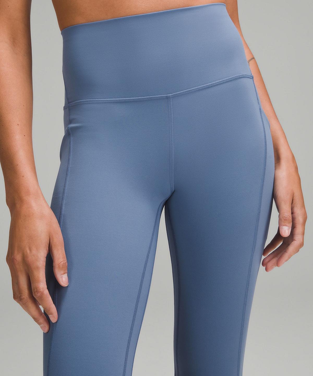 Leggings Lululemon Align™ High-Rise Crop with Pockets 23" Femme Bleu | FR_LuLu23759