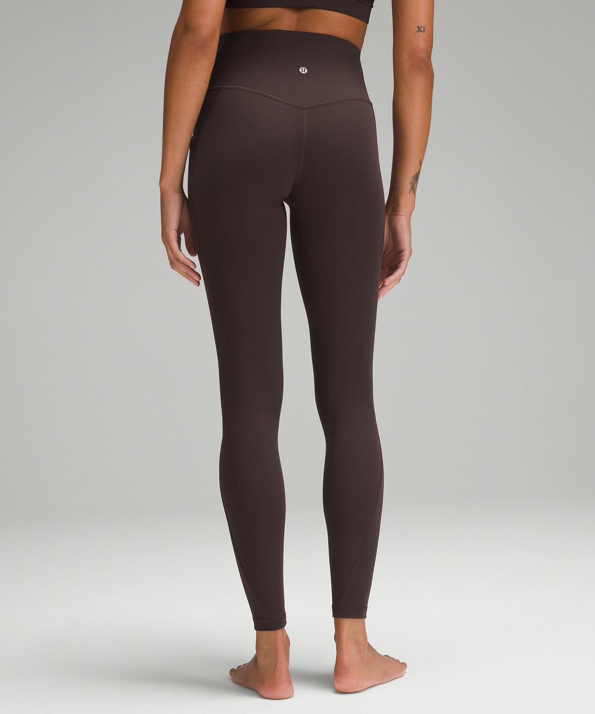 Leggings Lululemon Align™ High-Rise Pant with Pockets 28" Femme Marron | FR_LuLu37093