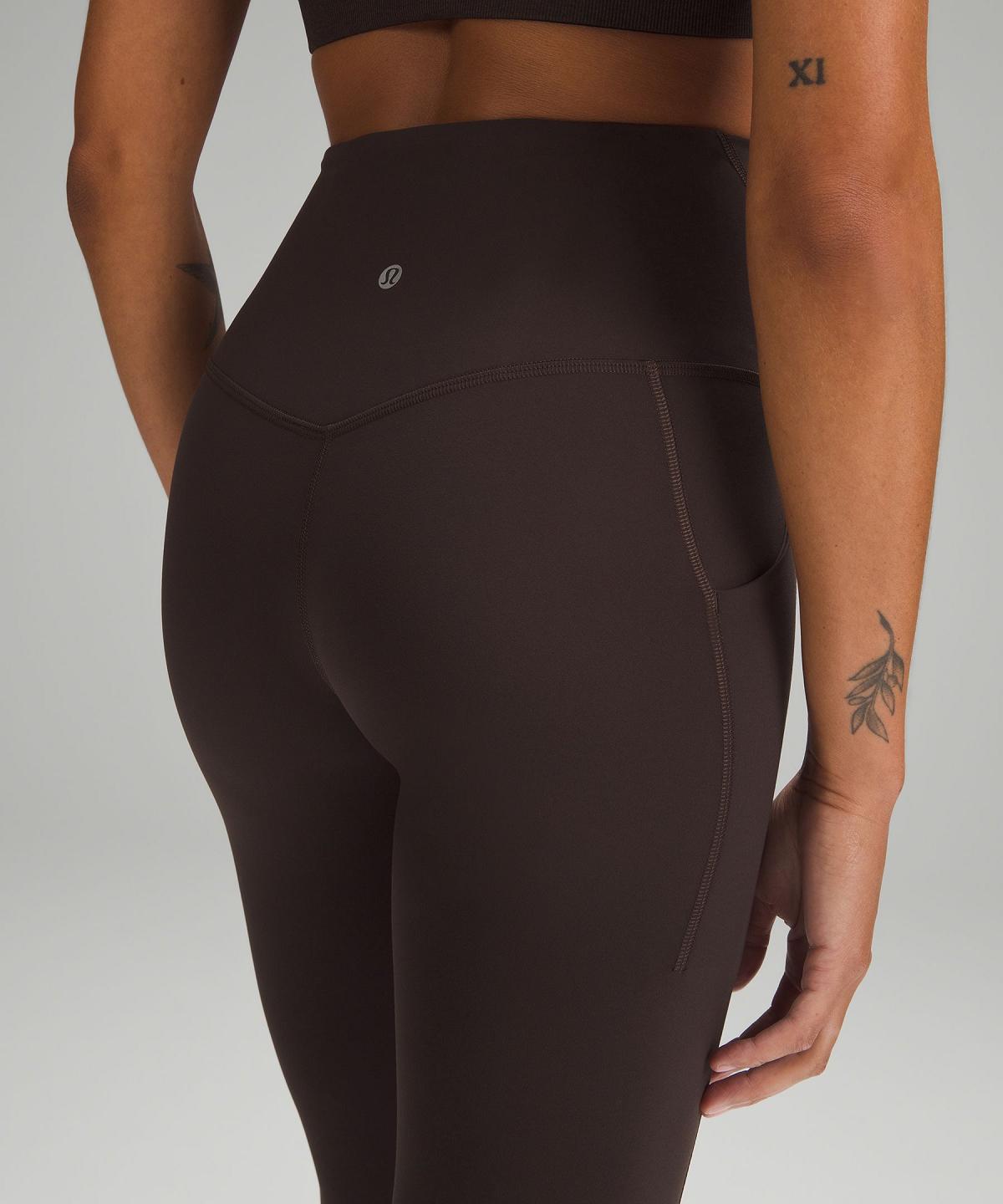 Leggings Lululemon Align™ High-Rise Pant with Pockets 28" Femme Marron | FR_LuLu37093