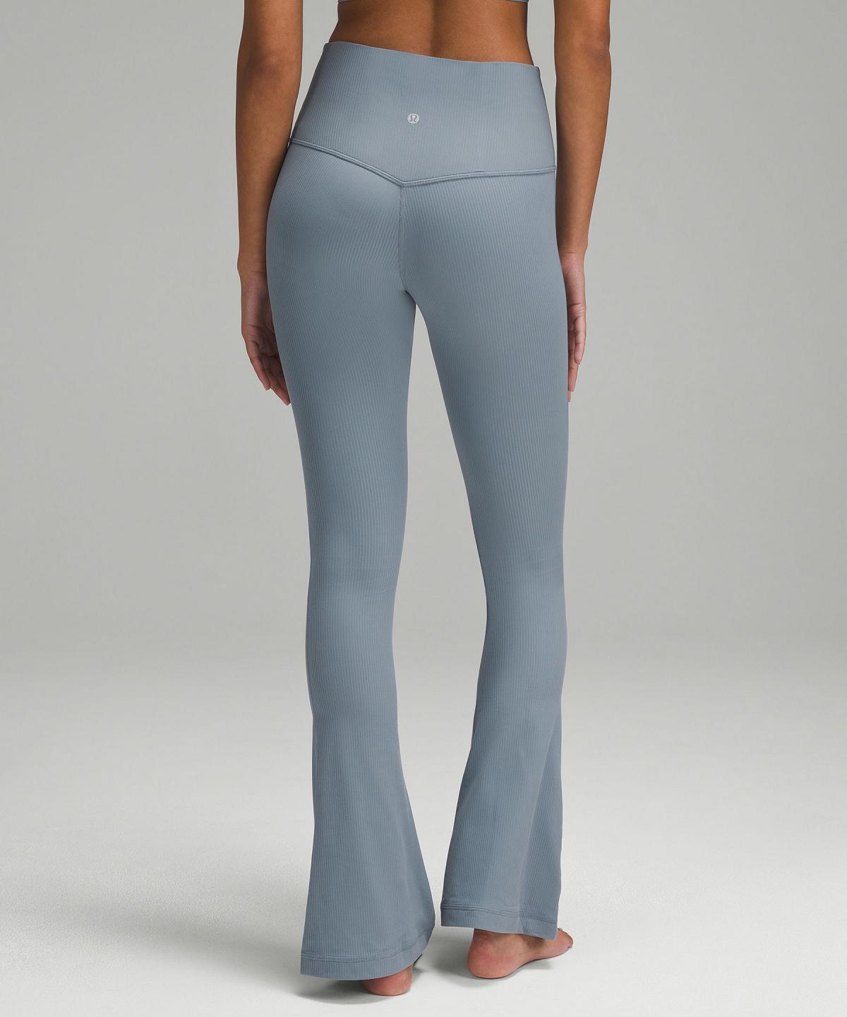 Leggings Lululemon Align™ High-Rise Ribbed Mini-Flare Pant Femme Bleu | FR_LuLu64354