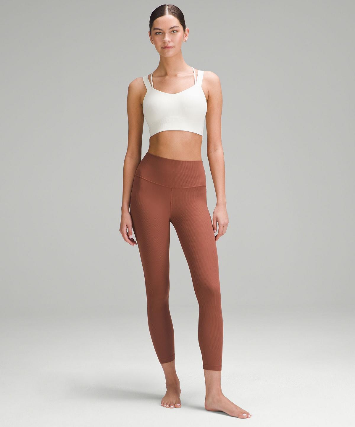 Leggings Lululemon Align™ High-Rise Ribbed Pant 25" Femme Cuivre | FR_LuLu64260