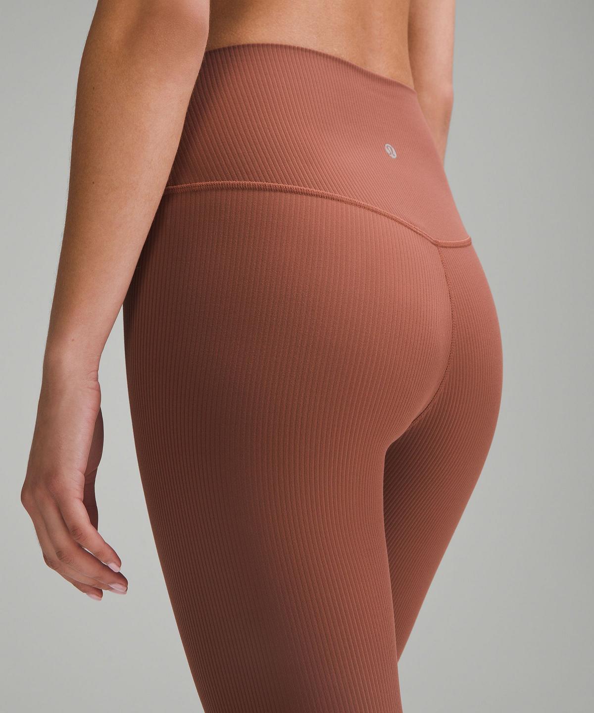 Leggings Lululemon Align™ High-Rise Ribbed Pant 25" Femme Cuivre | FR_LuLu64260