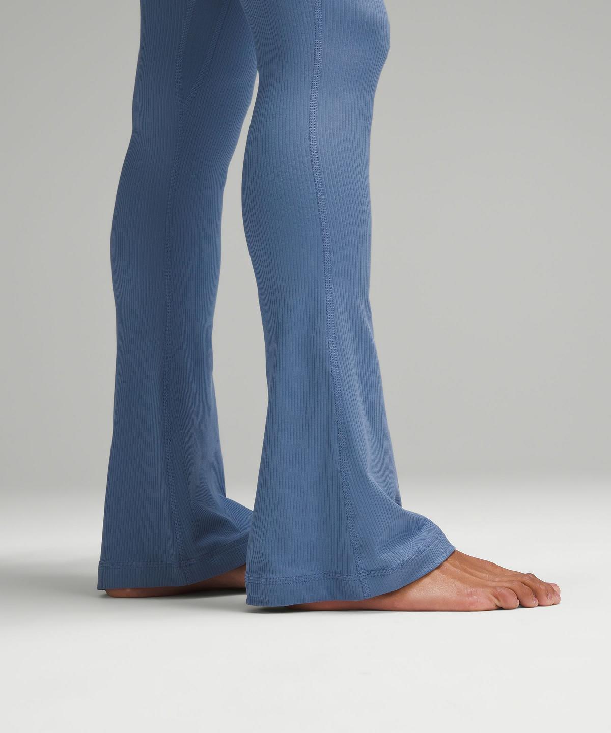 Leggings Lululemon Align™ Ribbed Mini-Flare Pant Femme Bleu | FR_LuLu32556