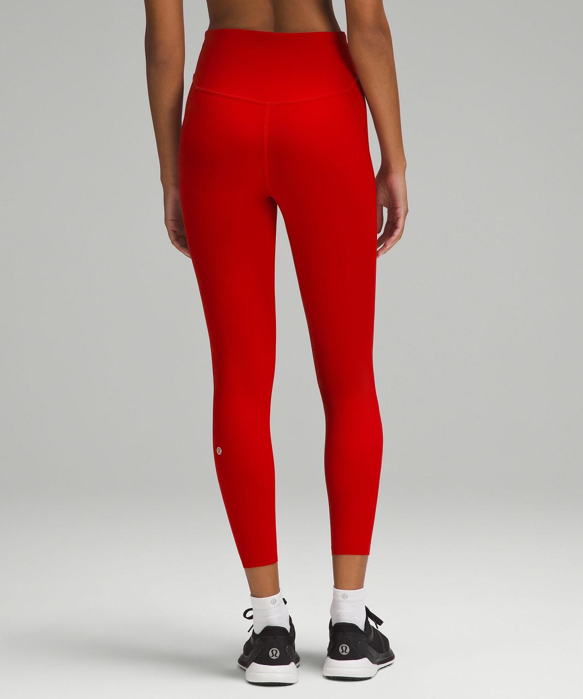 Leggings Lululemon Base Pace High-Rise Tight 25" Femme Rouge Foncé | FR_LuLu47668