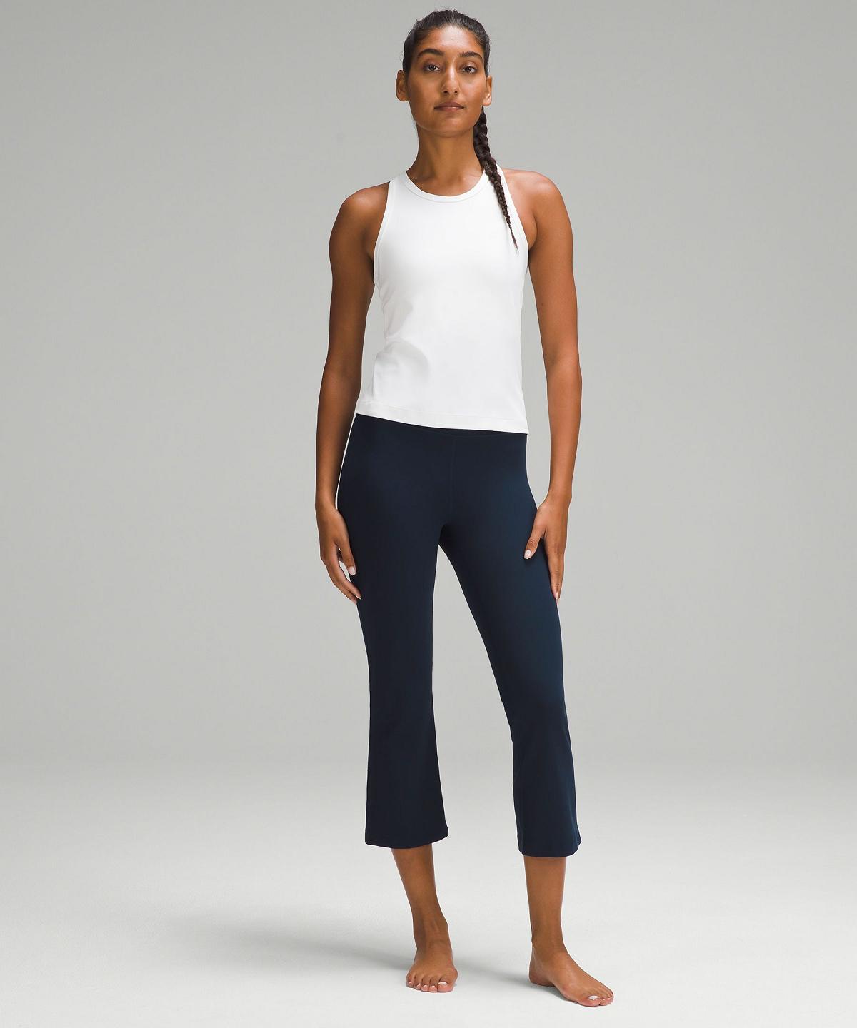 Leggings Lululemon Groove Super-High-Rise Crop 23" Femme Bleu Marine | FR_LuLu39418