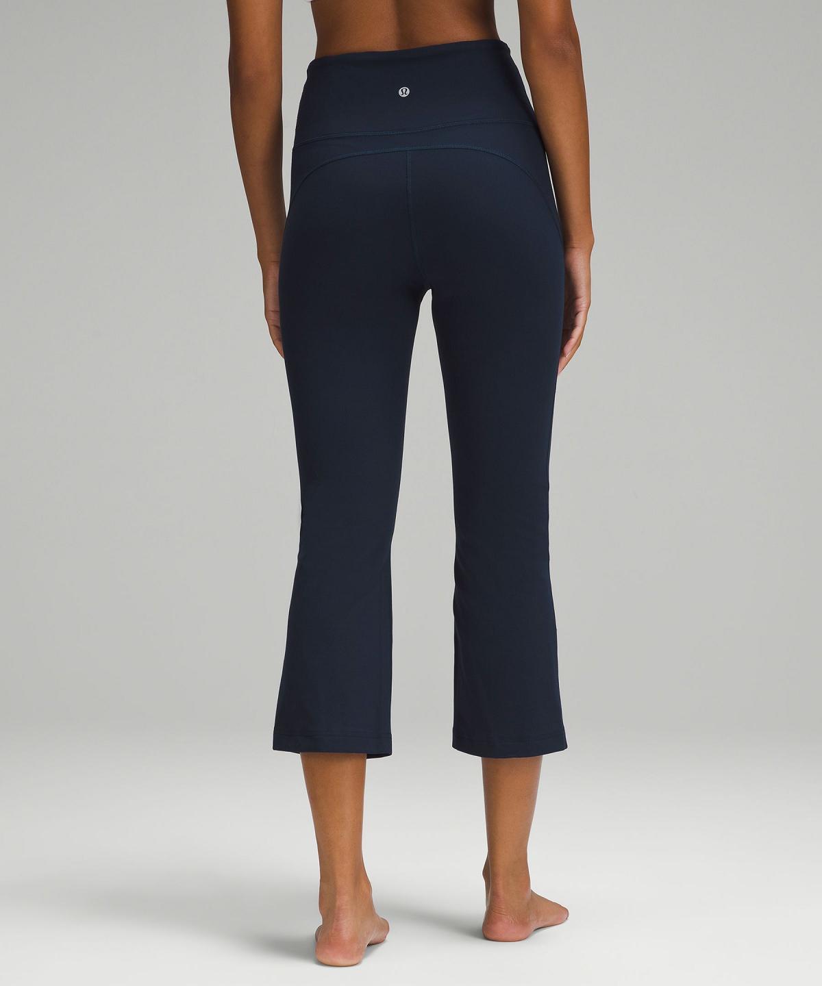 Leggings Lululemon Groove Super-High-Rise Crop 23" Femme Bleu Marine | FR_LuLu39418