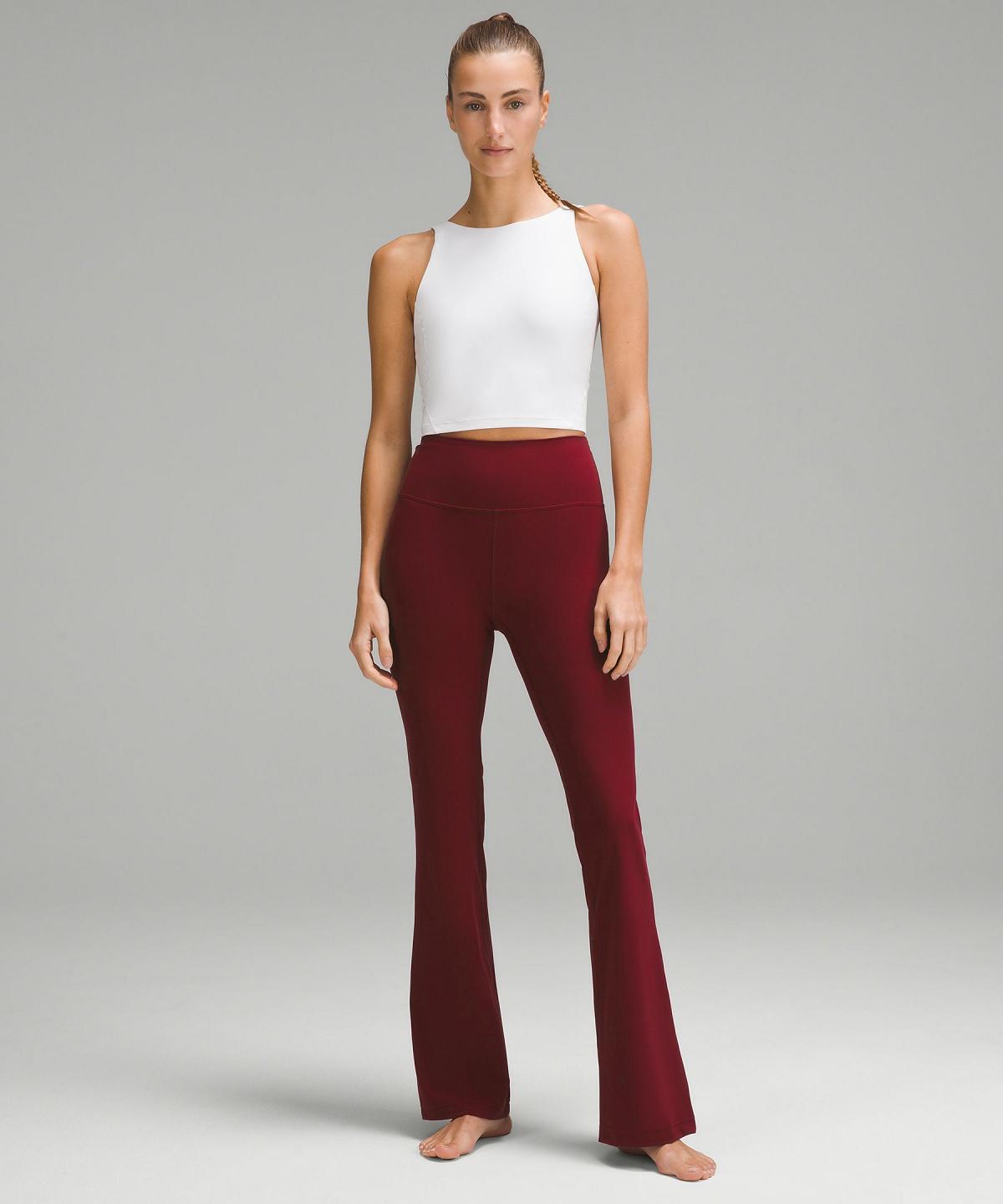 Leggings Lululemon Groove Super-High-Rise Flared Pant Nulu Femme Rouge Bordeaux | FR_LuLu23261