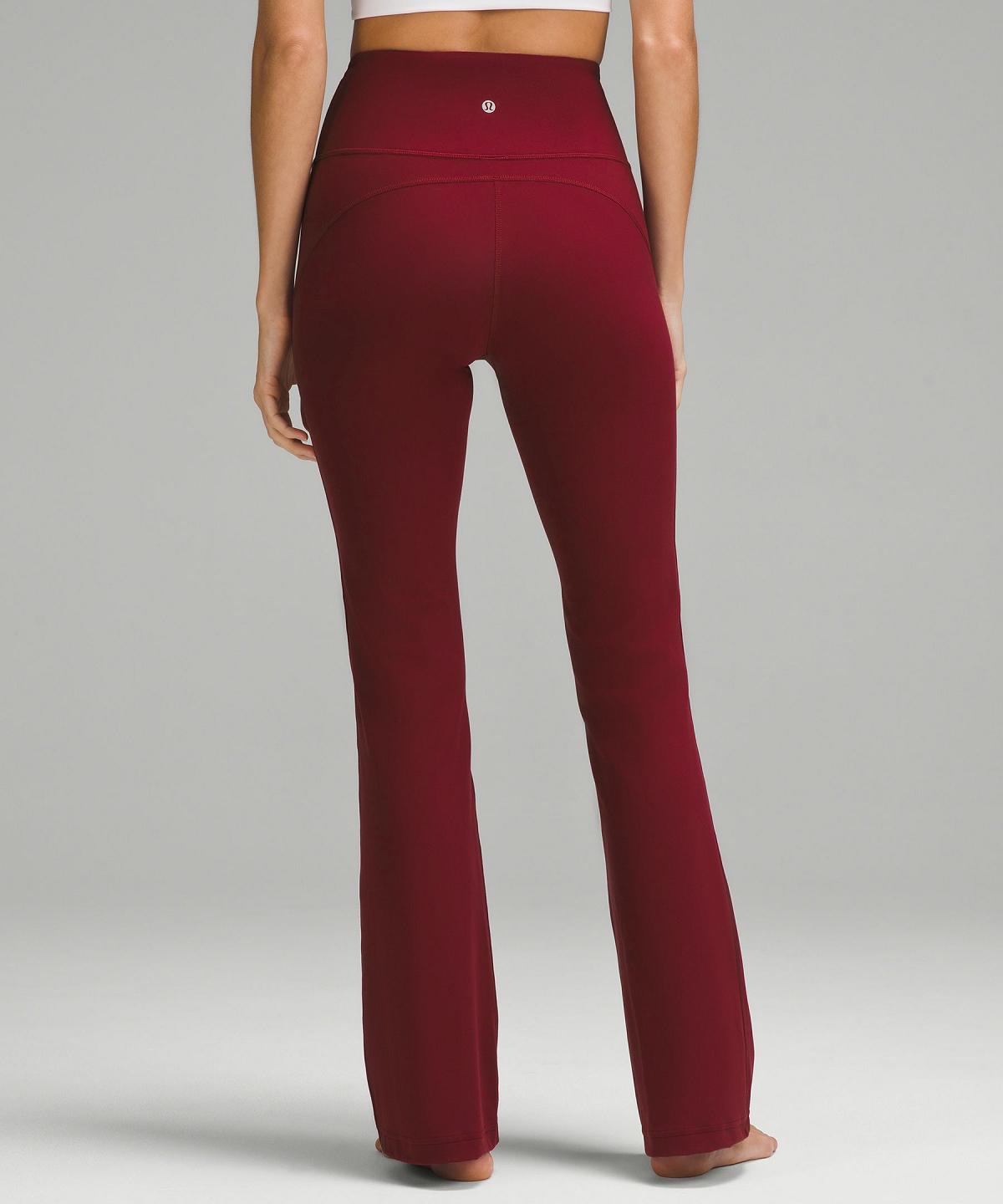 Leggings Lululemon Groove Super-High-Rise Flared Pant Nulu Femme Rouge Bordeaux | FR_LuLu23261