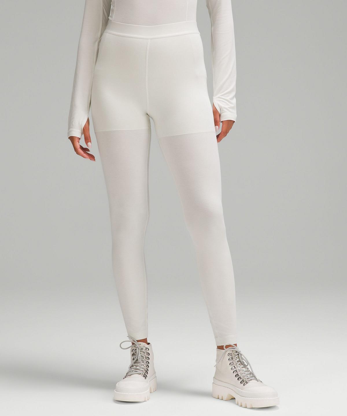 Leggings Lululemon High-Rise Base Layer Tight 28" Femme Blanche | FR_LuLu15675