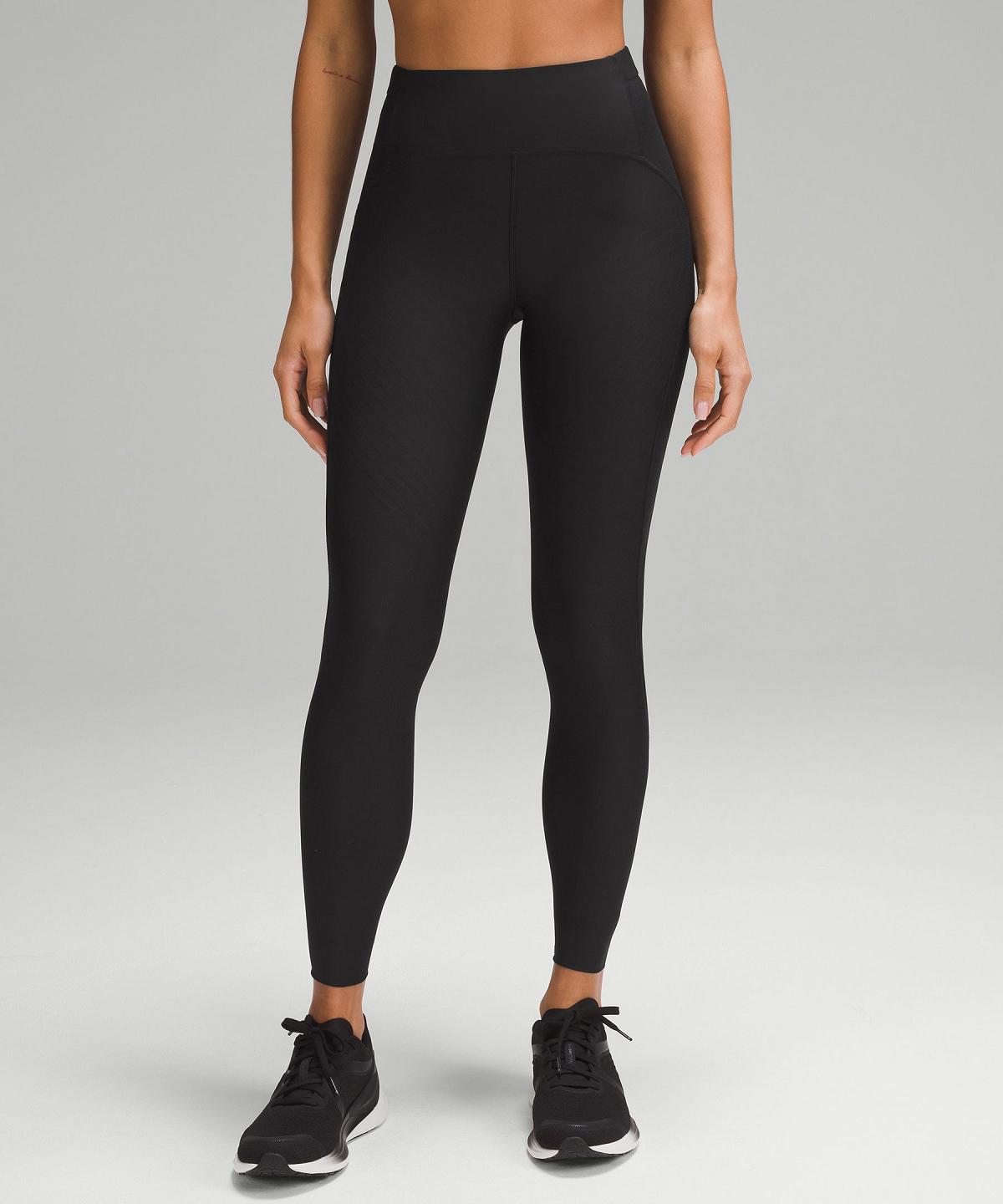 Leggings Lululemon SenseKnit Running High-Rise Tight 28" Femme Noir | FR_LuLu46899