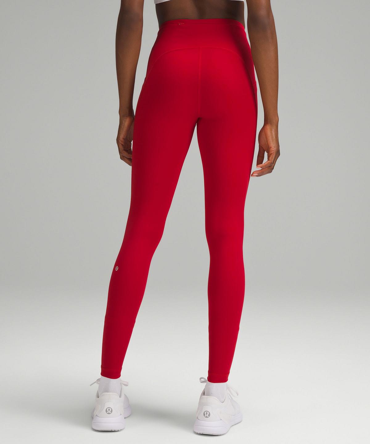 Leggings Lululemon Swift Speed High-Rise Tight 28" Femme Rouge Foncé | FR_LuLu61881