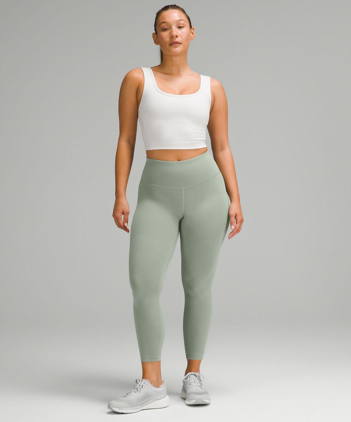 Leggings Lululemon Wunder Train Contour Fit High-Rise Tight 25" Femme Vert | FR_LuLu44466