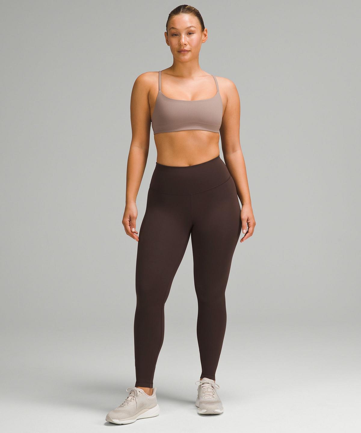 Leggings Lululemon Wunder Train Contour Fit High-Rise Tight 28" Femme Marron | FR_LuLu82100