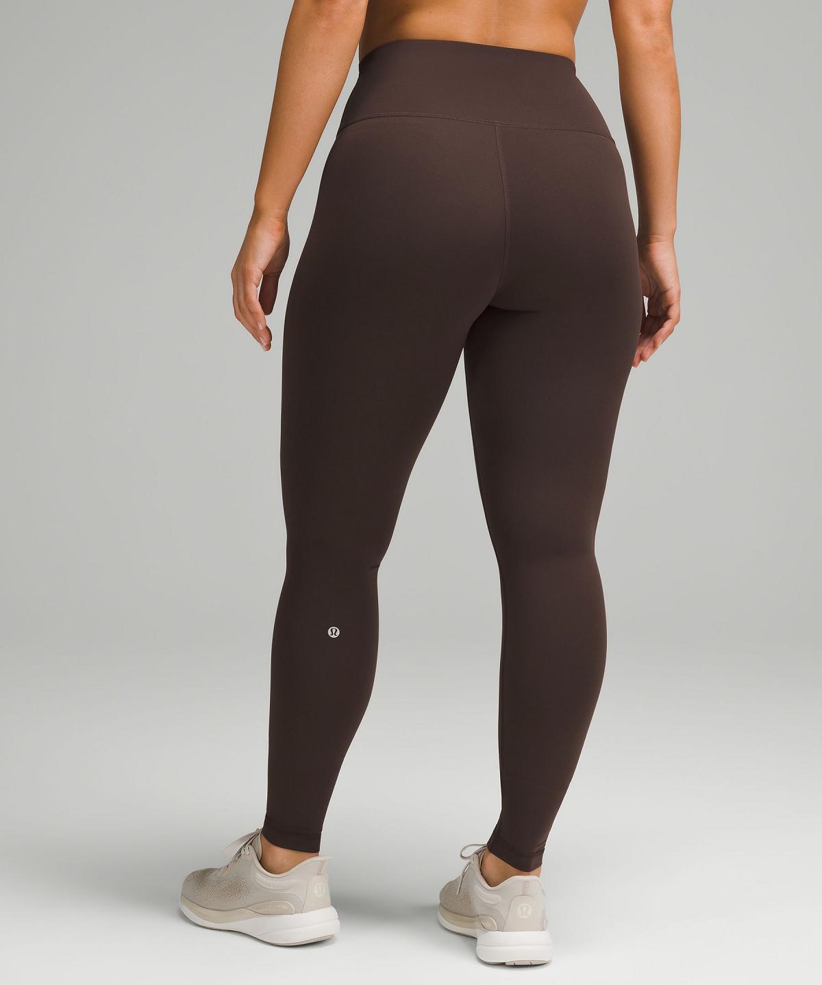 Leggings Lululemon Wunder Train Contour Fit High-Rise Tight 28" Femme Marron | FR_LuLu82100