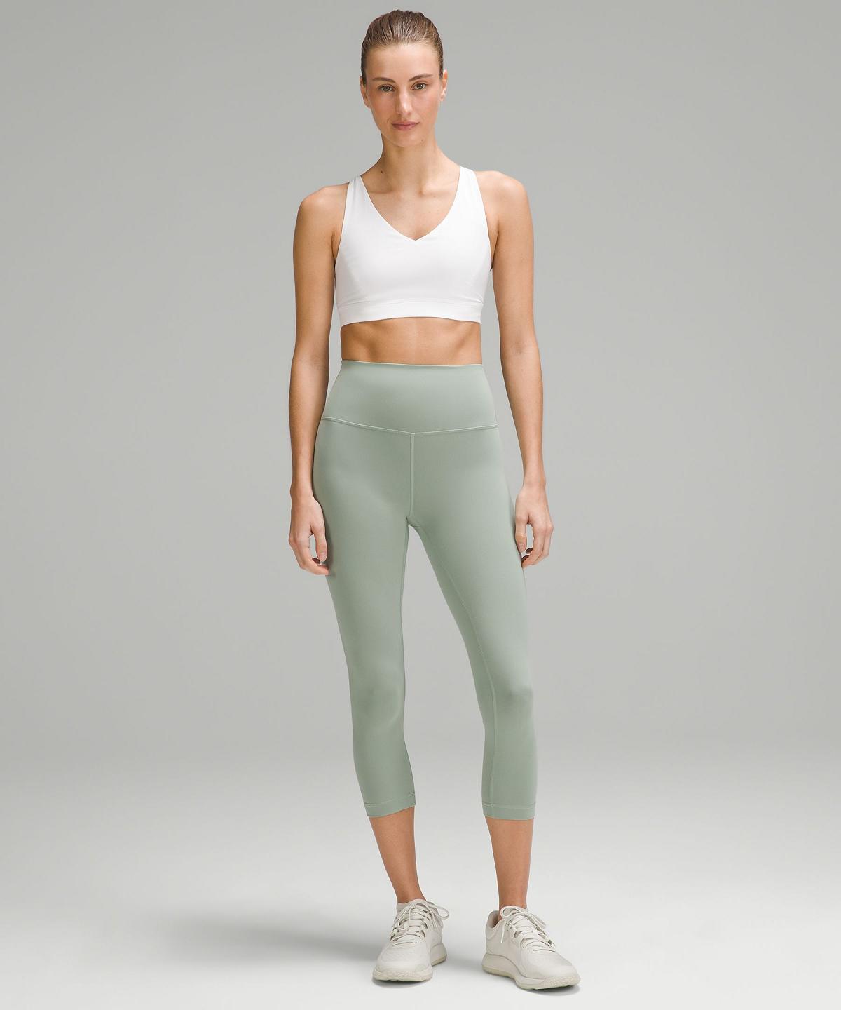 Leggings Lululemon Wunder Train High-Rise Crop 21" Femme Vert | FR_LuLu57170