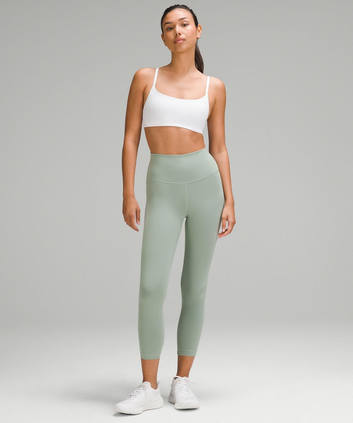 Leggings Lululemon Wunder Train High-Rise Crop 23" Femme Vert | FR_LuLu83679