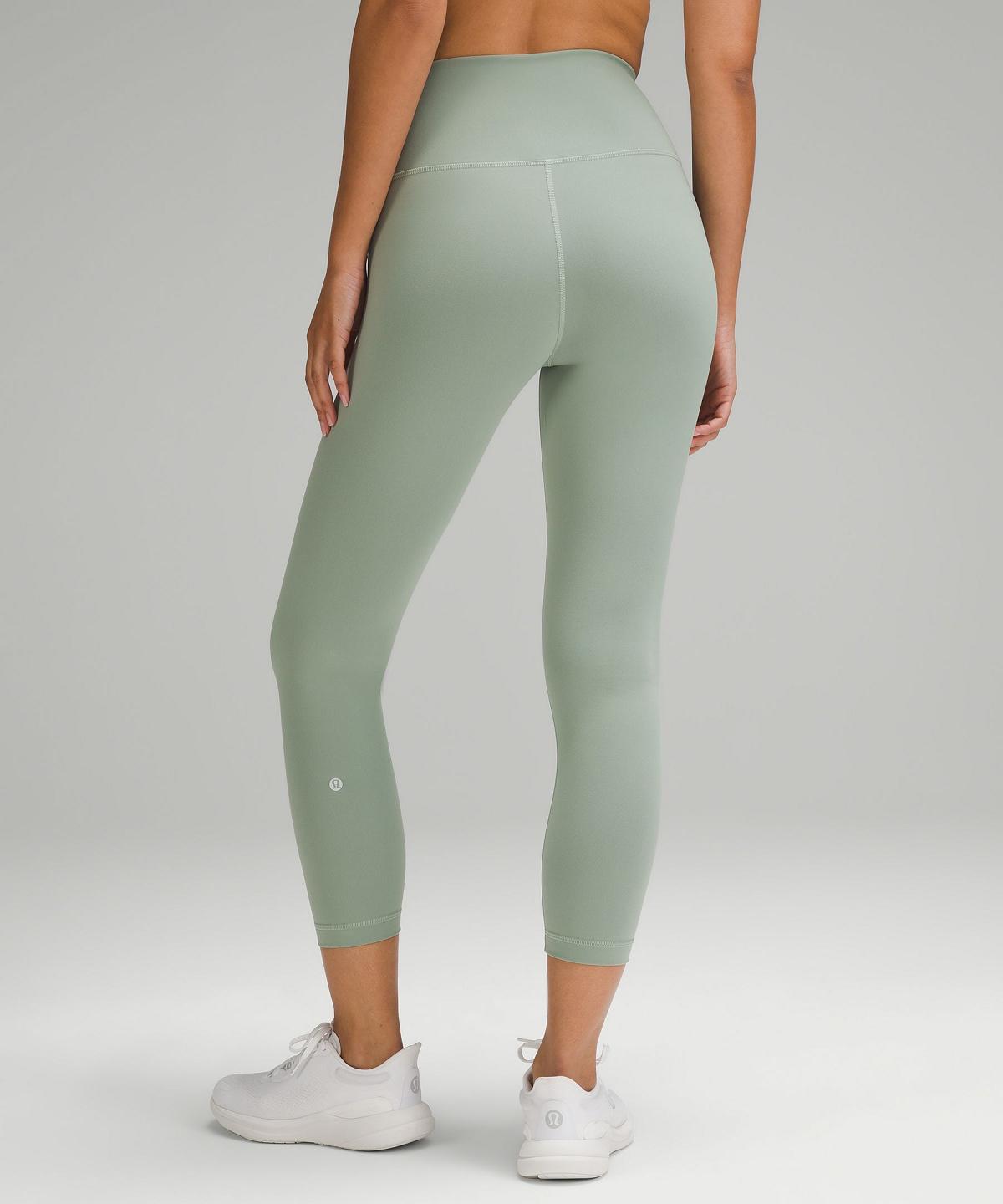 Leggings Lululemon Wunder Train High-Rise Crop 23" Femme Vert | FR_LuLu83679