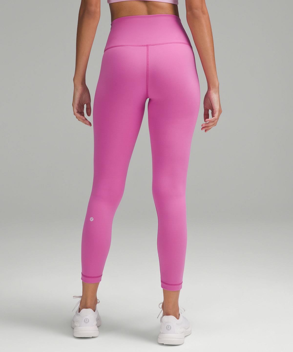 Leggings Lululemon Wunder Train High-Rise Tight 25" Femme Rose | FR_LuLu65763