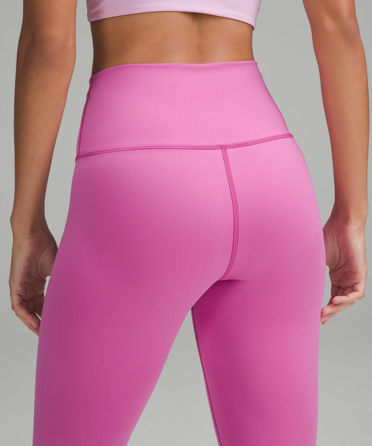 Leggings Lululemon Wunder Train High-Rise Crop 21" Femme Rose | FR_LuLu18556