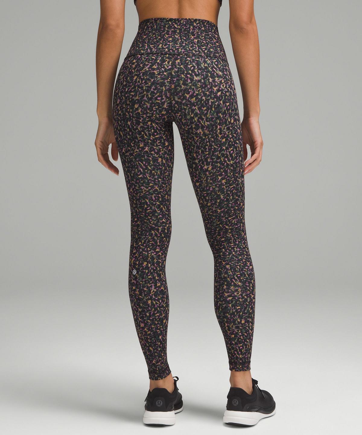 Leggings Lululemon Wunder Train High-Rise Tight 28" Femme Rose Multicolore | FR_LuLu89104