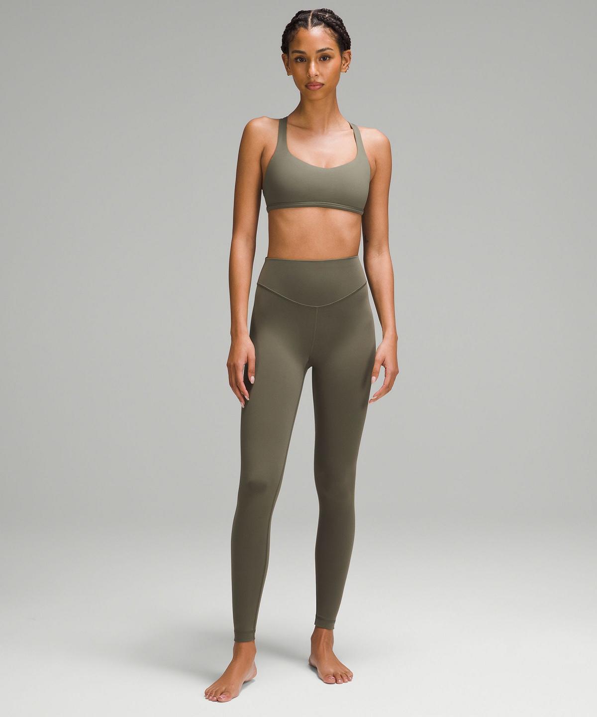 Leggings Lululemon Wunder Under SmoothCover High-Rise Tight 28" Femme Vert | FR_LuLu69050