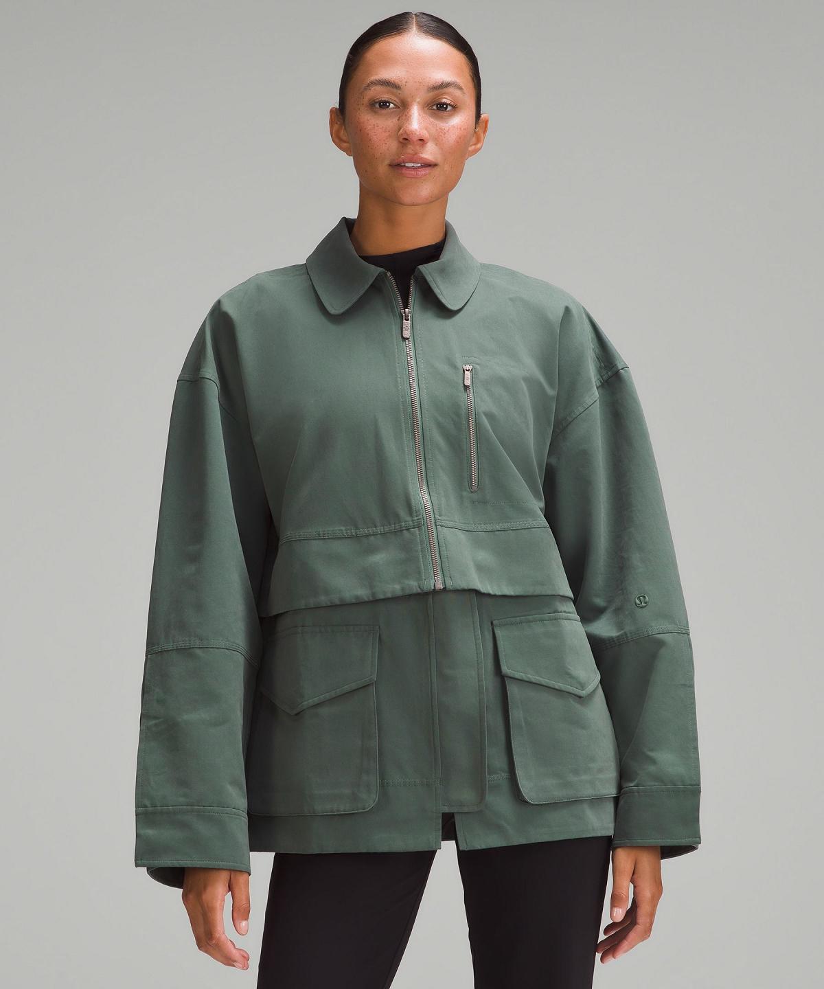 Manteaux Et Vestes Lululemon Glyde 2-in-1 Adaptable Femme Vert | FR_LuLu36151