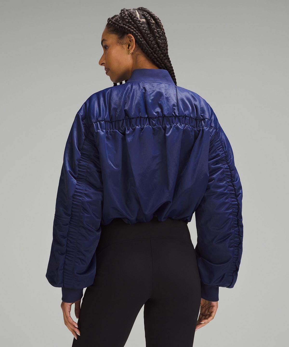 Manteaux Et Vestes Lululemon Insulated Ruched Bomber Femme Bleu | FR_LuLu31848