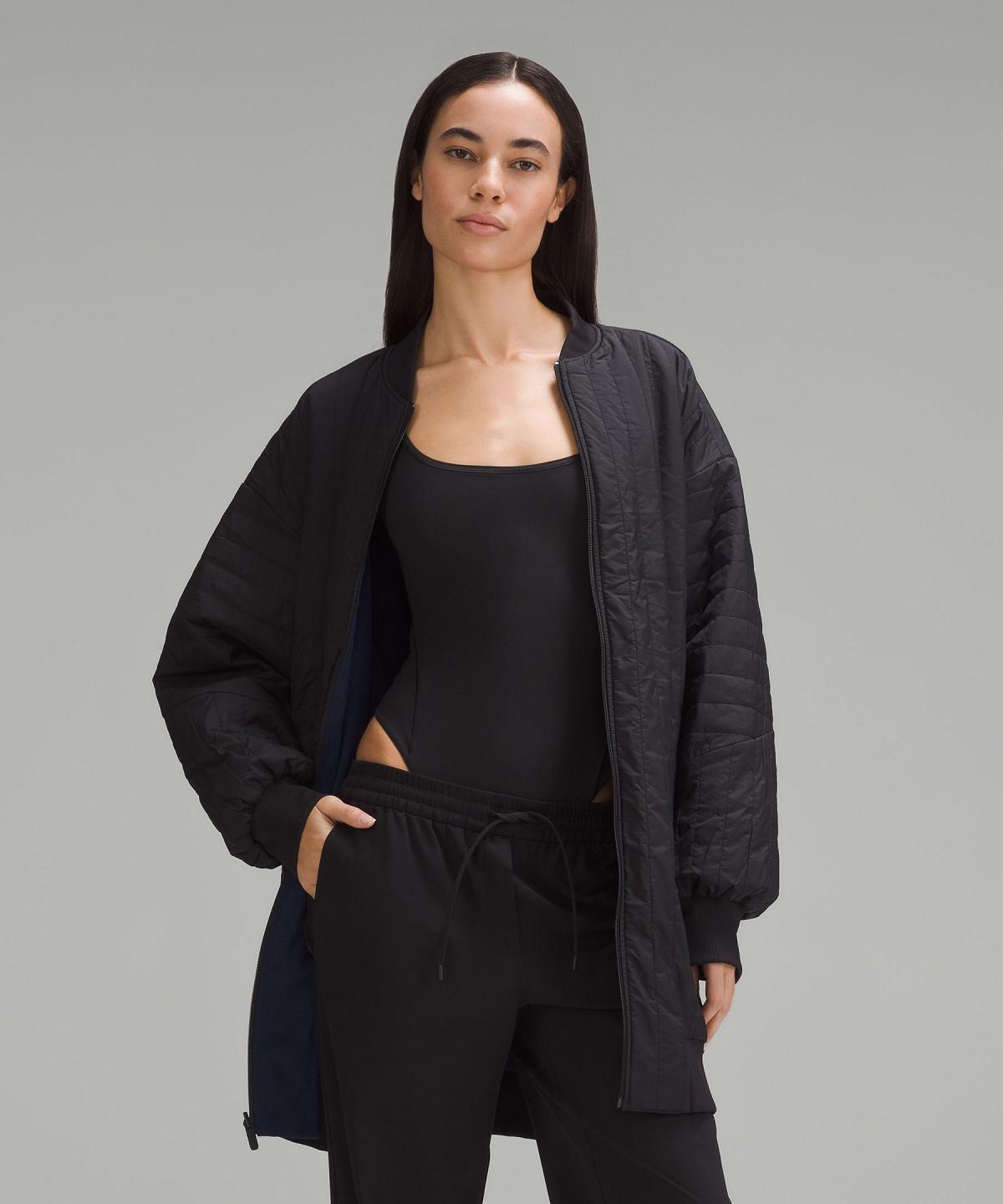 Manteaux Et Vestes Lululemon Non-Stop Bomber Femme Noir Bleu | FR_LuLu13142