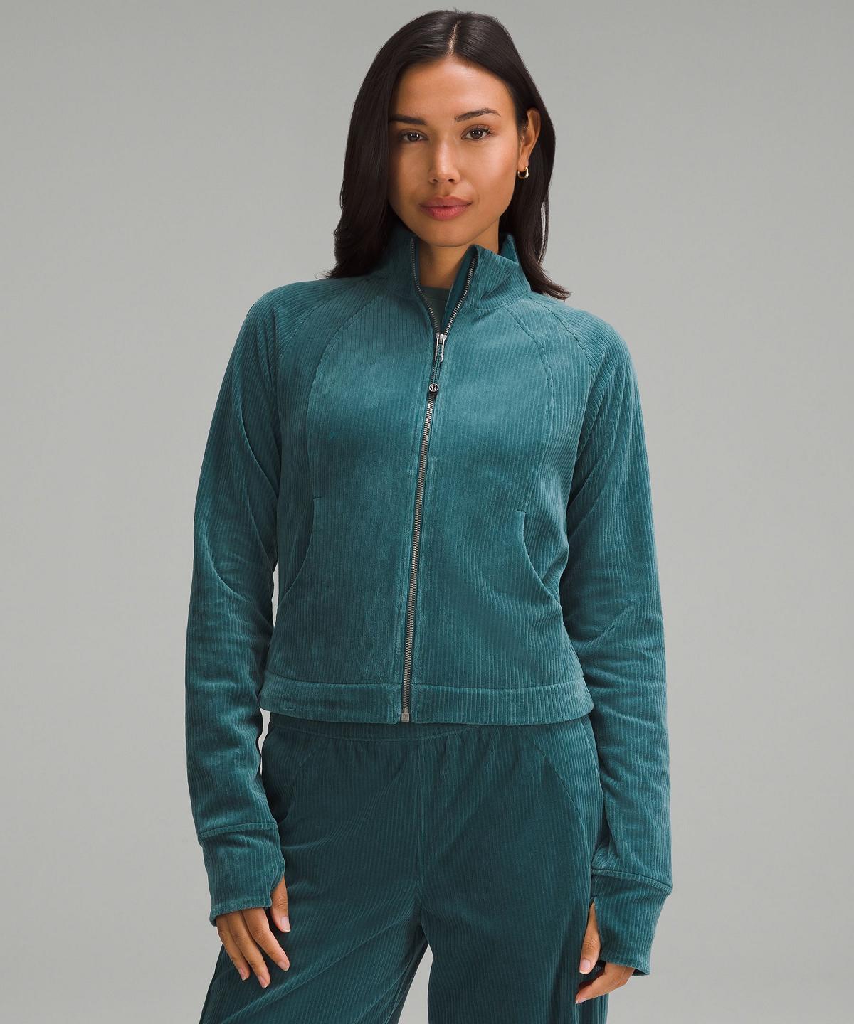 Manteaux Et Vestes Lululemon Scuba Track Femme Turquoise | FR_LuLu63445