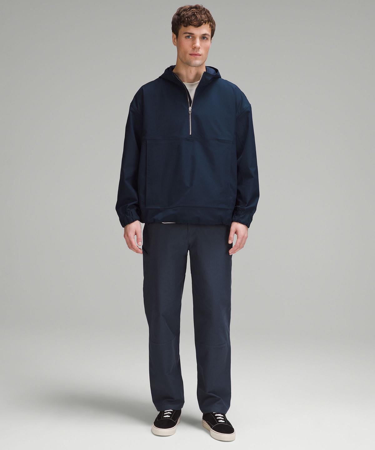 Manteaux Et Vestes Lululemon Smooth Twill Half-Zip Anorak Homme Bleu Marine | FR_LuLu52689