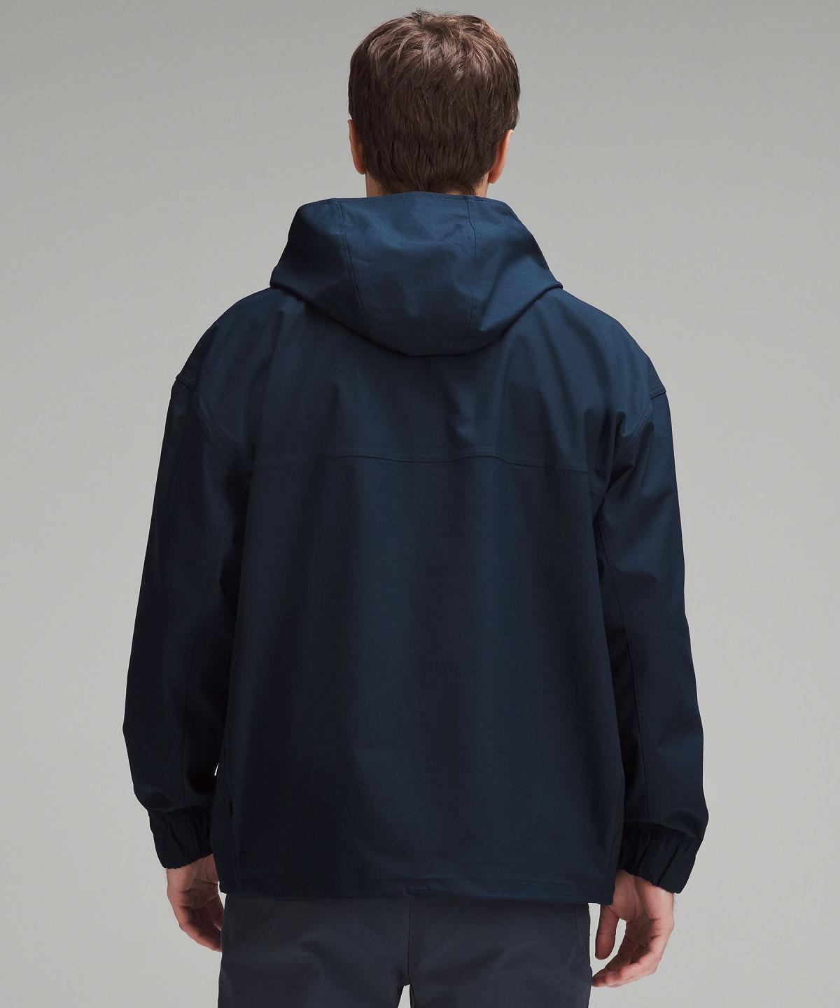 Manteaux Et Vestes Lululemon Smooth Twill Half-Zip Anorak Homme Bleu Marine | FR_LuLu52689