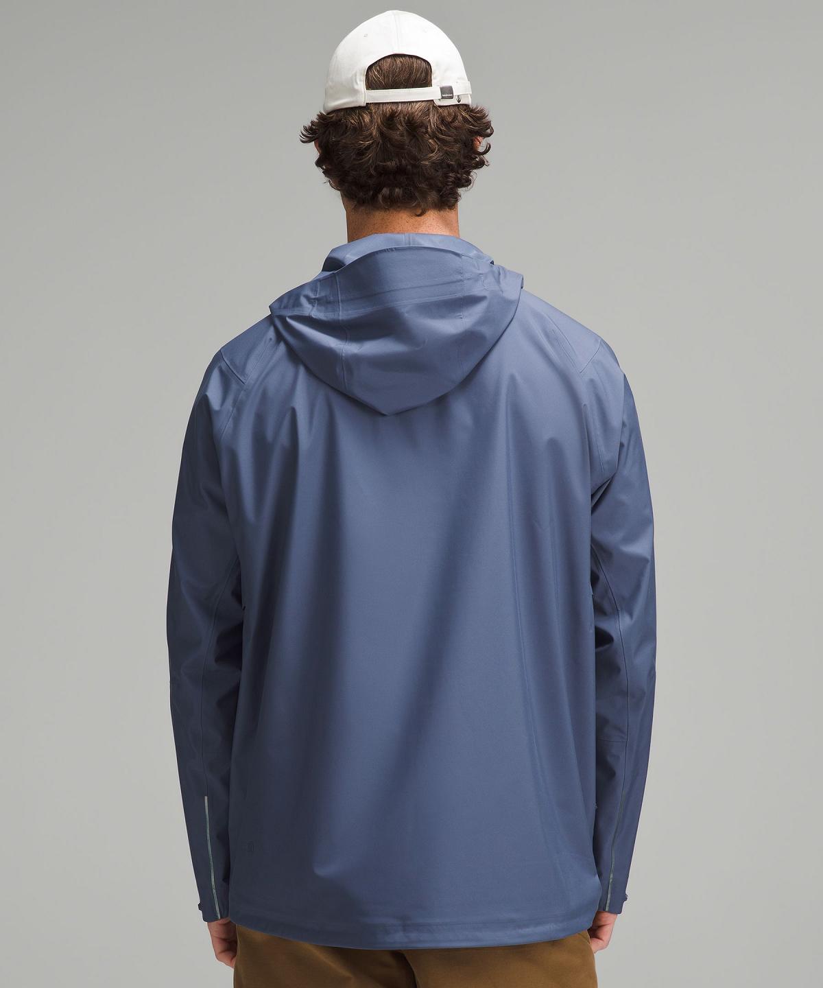 Manteaux Et Vestes Lululemon Waterproof Full-Zip Rain Homme Bleu | FR_LuLu82897