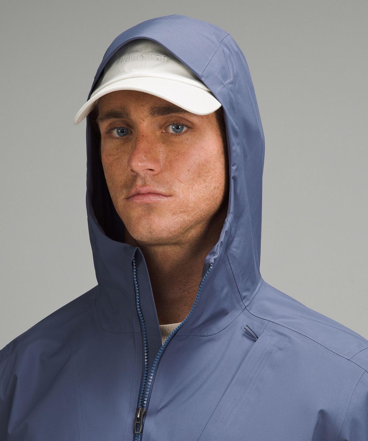 Manteaux Et Vestes Lululemon Waterproof Full-Zip Rain Homme Bleu | FR_LuLu82897