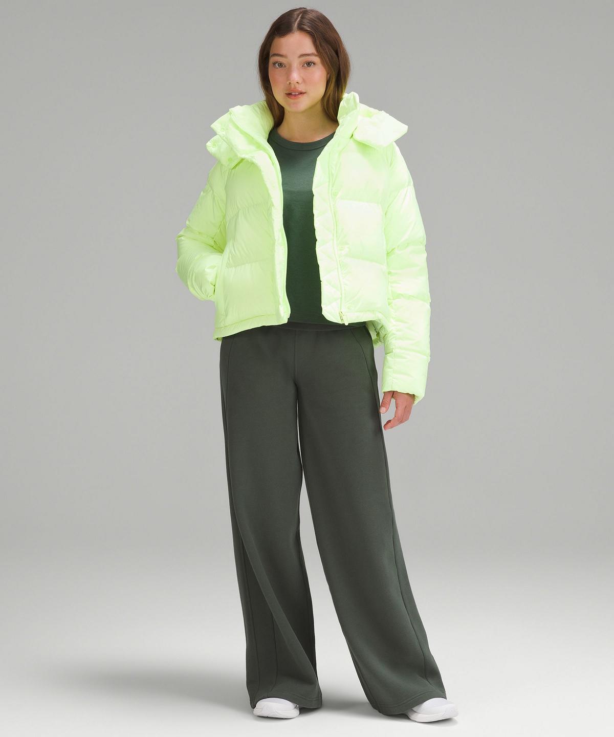 Manteaux Et Vestes Lululemon Wunder Puff Cropped Femme Vert | FR_LuLu34588