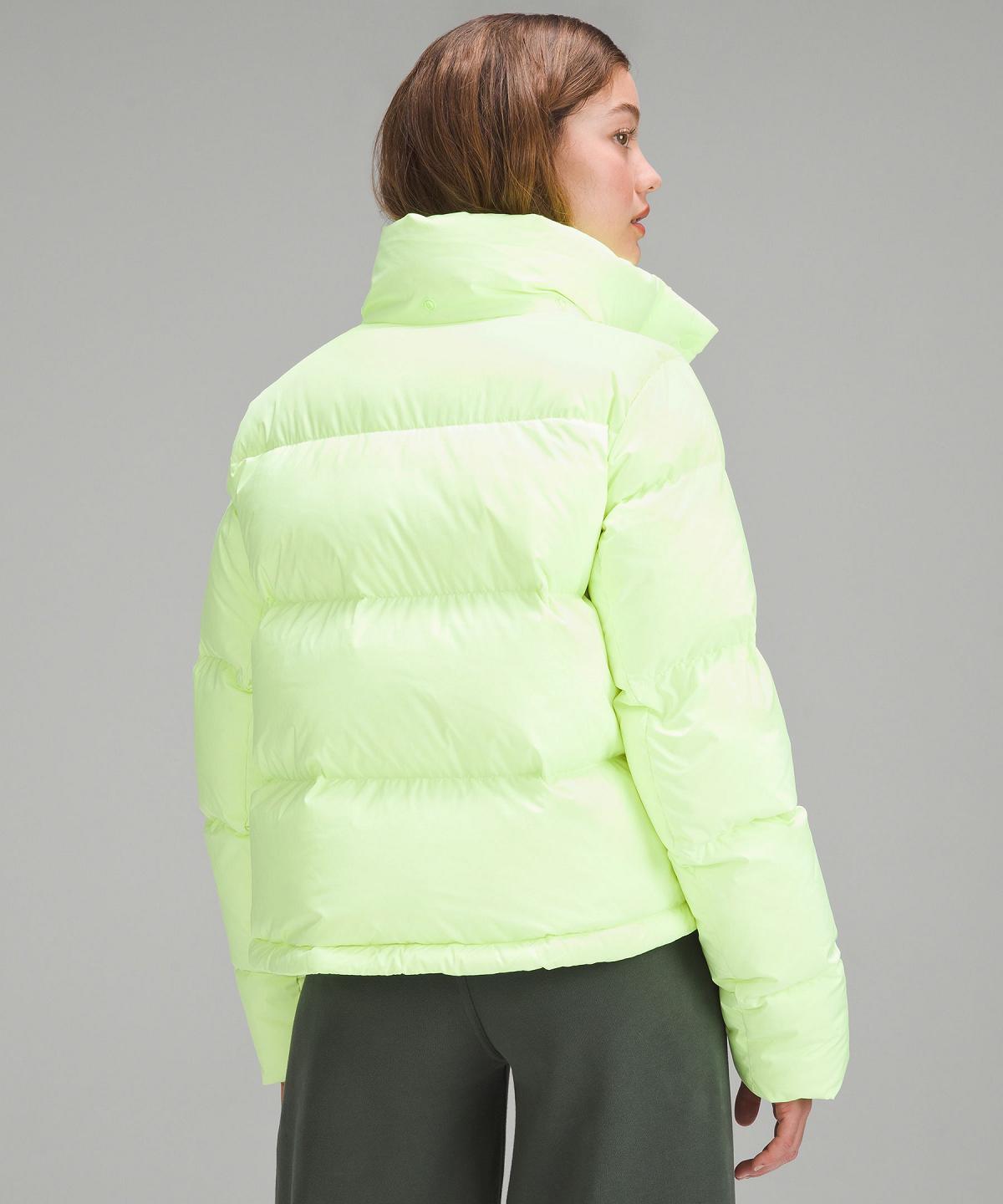 Manteaux Et Vestes Lululemon Wunder Puff Cropped Femme Vert | FR_LuLu34588